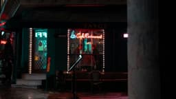 Couple enjoys a night out at a charming café restaurant in Istanbul, Turkey.